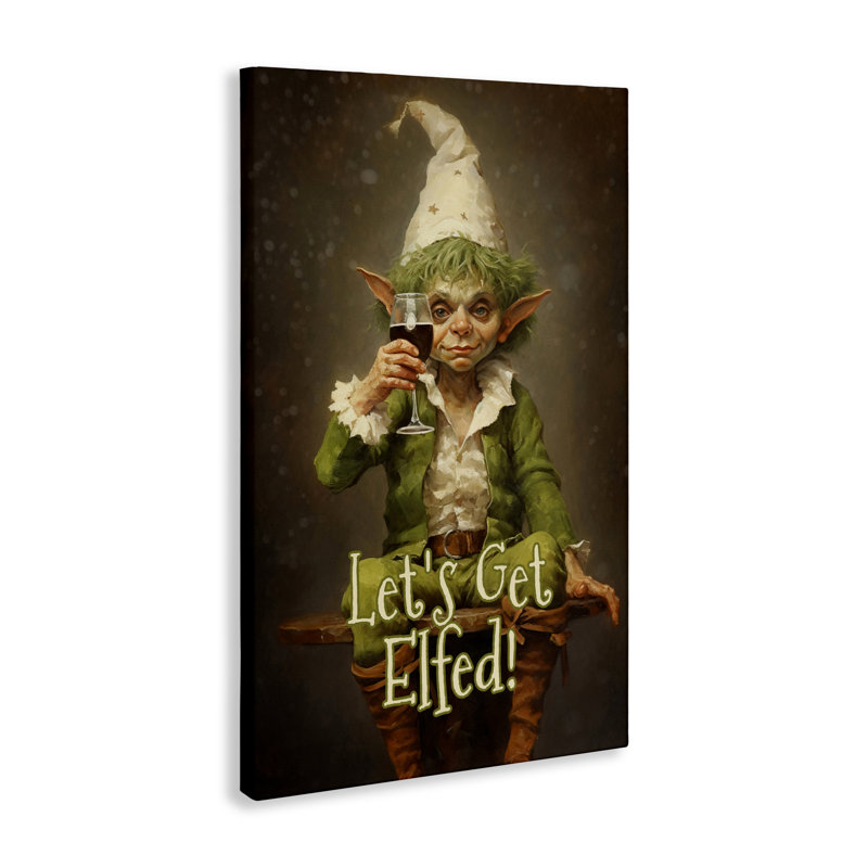 «Let's Get Elfed Canvas», conception par Tina LeCour, H 24 po x l 16 po