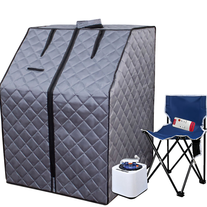 Steam For Home Use - 1000W Heater, 2L Generator, Foldable Chair, Remote, Promote Wellness Personal Capsule Being Remote