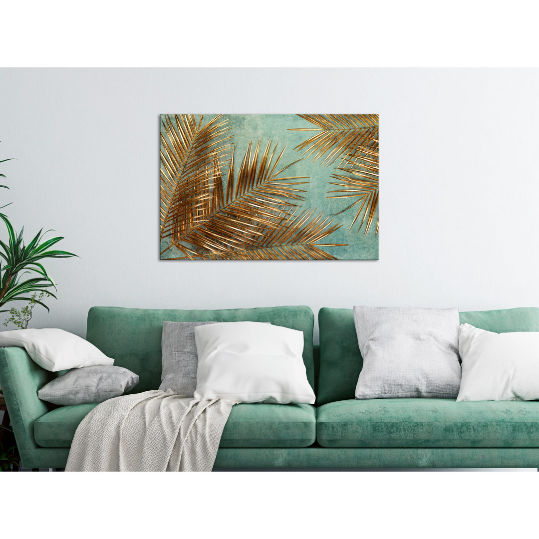 Leinwandbild – Sunny Palm Trees (1 Part) Wide