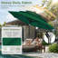 3 m 3-Tier Solar Patio Umbrella,32 LED Lights Patio Table Umbrellas With Tilt And Crank,8 Sturdy Ribs For Market, Beach, Pool, Garden, Deck, Backyard-1794199846