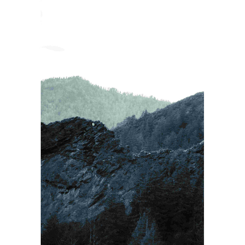 «Black and White Mountains», impression sur toile tendue, H 18 po x l 12 po