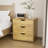 3 Drawer Nightstand With Charging Station,cutout Handles, Bedside Table With Storage Drawers For Bedroom-1028830159