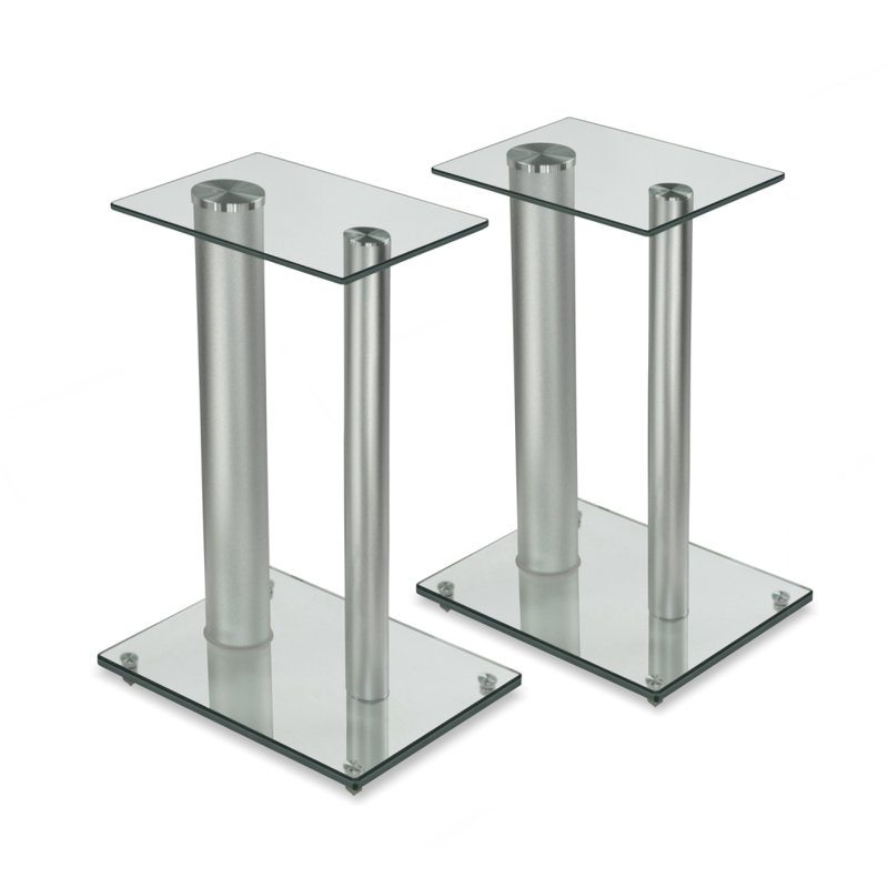 Montez-le! Supports pour haut-parleurs par satellite pour cinéma maison, son et aluminium, argent