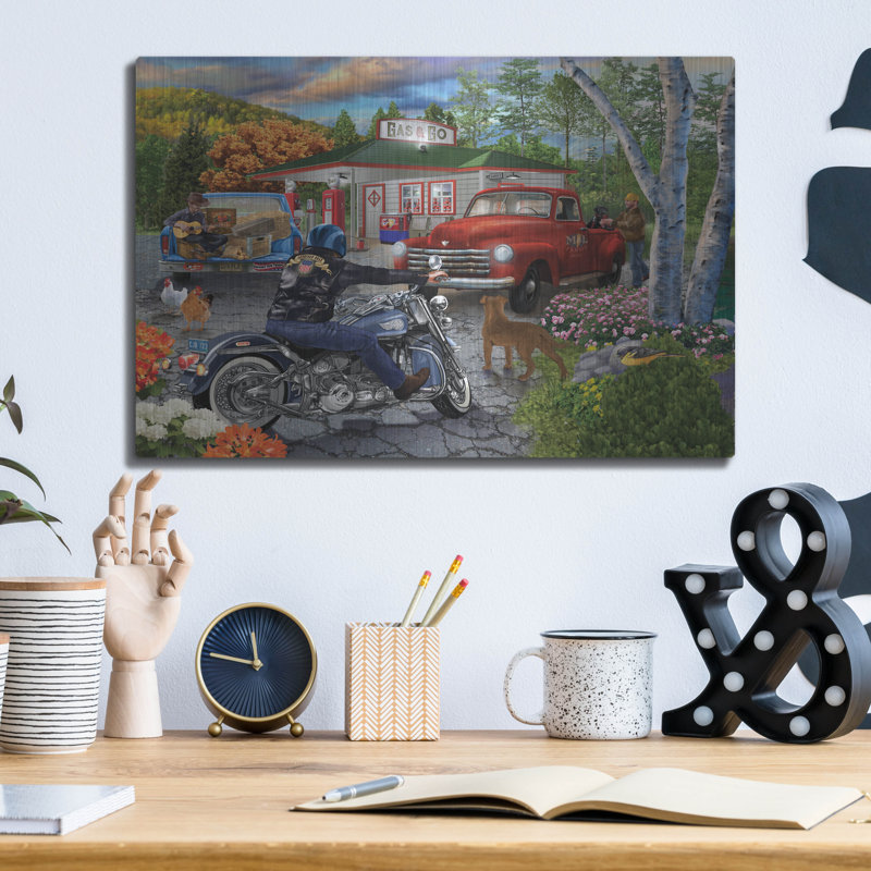 «American Roadside» par Bigelow Illustration, H 12 po x l 16 po