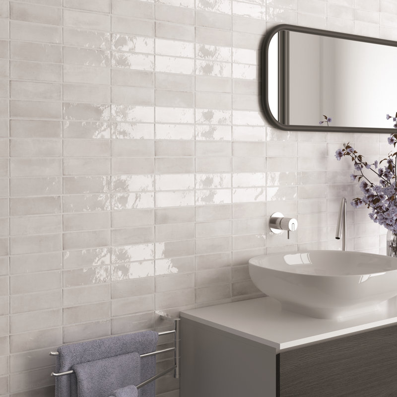 Coco 2" x 6" Porcelain Subway Wall Tile, Moss Verde