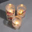 Hurricanes en verre à piles avec motif floral - 3 pièces-40846714