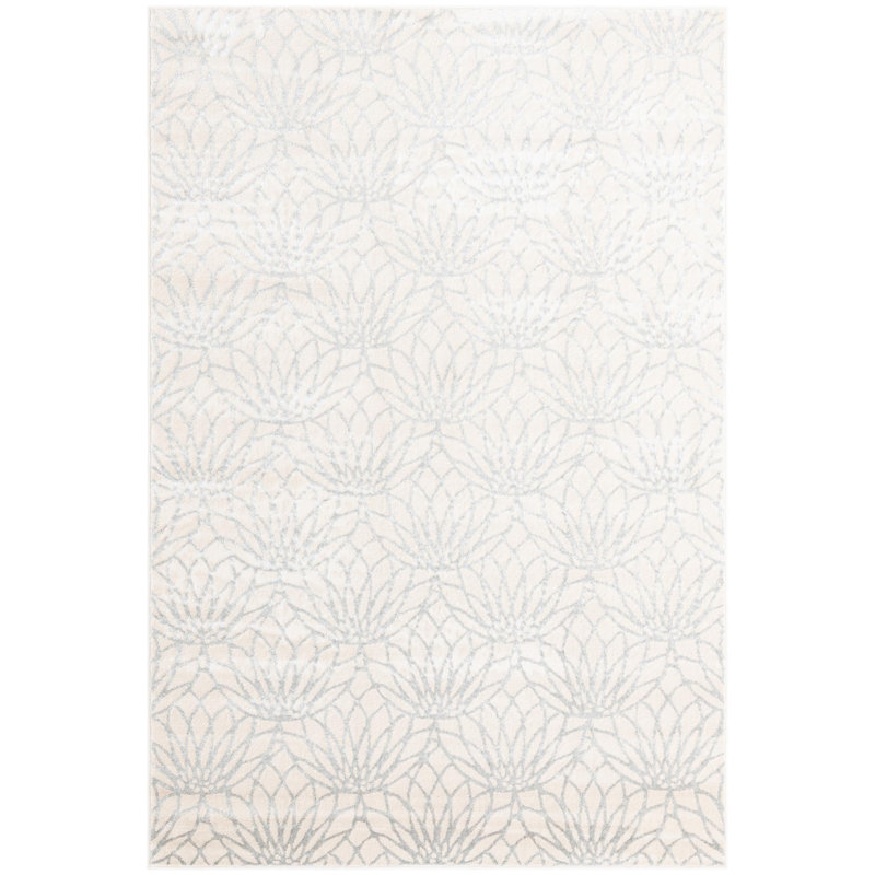 Tapis ivoire Glitzy, Rectangle 6 pi 1 po x 9 pi