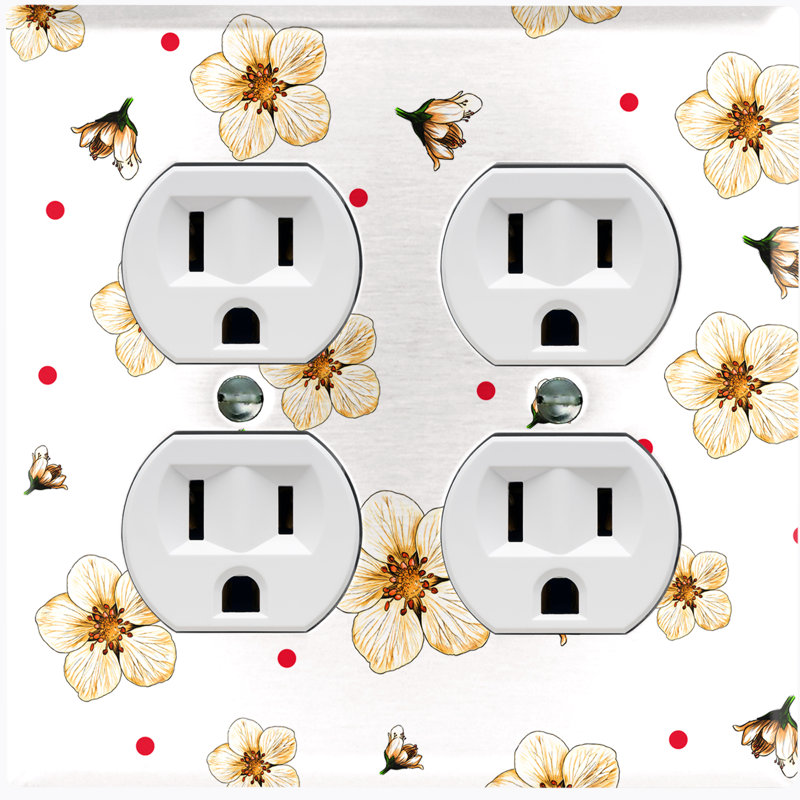 Patterned 2 - Gang Toggle Light Switch Standard Wall Plate