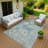 Machine Washable Indoor/Outdoor Kaczor ACN2225 Floral Rug-1271120782