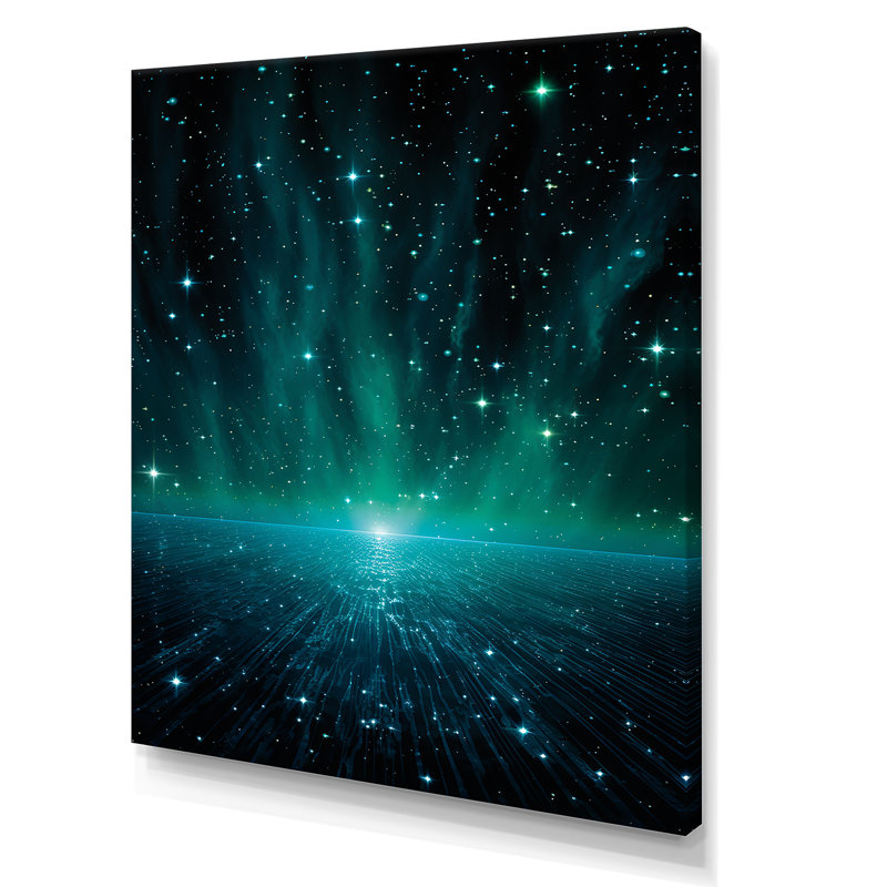 Art mural noir Interstellar Gaz, Toile tendue, H 20 po x l 12 po x P 1 po