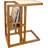 Solid Teak Side Table With Magazine Rack, C Shapped End Table For Couch, Sofa And Desk, Teak Magazine Rack C-Table With Terrazzo Table Top, Fully Assembled