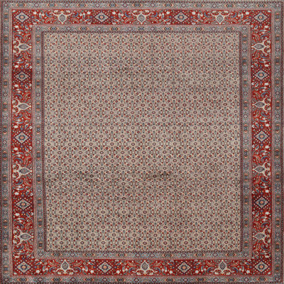 Tapis traditionnel beige / gris / rouge Inia