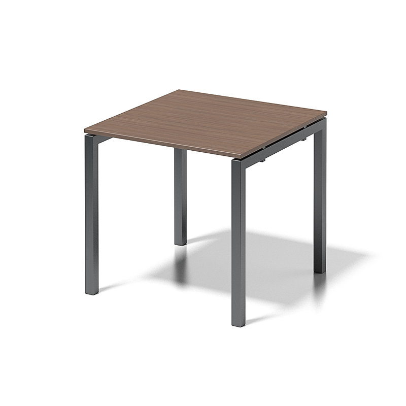 Cito Metal Base Writing Desk, Brown/Grey, 85cm H x 80cm W x 80cm D