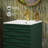 Cascade 18" Freestanding Bathroom Vanity In Green Oak With Sink Top-108958193
