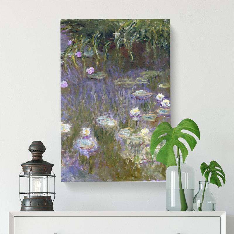 Water Lilies Lily Pond Vol.25 by Claude Monet - Wrapped Canvas, 76cm H x 50cm W x 3cm D
