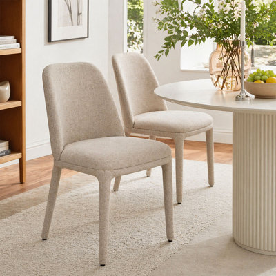 19.5" Seat Height Upholstered Fabric Dining Chair