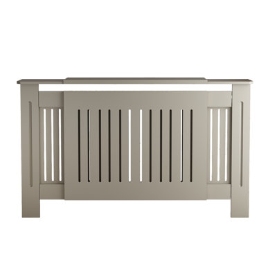 Cache-radiateur réglable, 139 à 203 cm (L) × 20 cm (P) × 83 cm (H), MDF avec finition laquée à base d'eau, ensemble monobloc, système de dissimulation extensible pour chauffage par plinthes et chauffage électrique, couleur naturelle