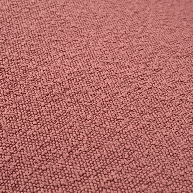 Mello Swivel Lounge Chair, Bouclé Rose Polyester Blend