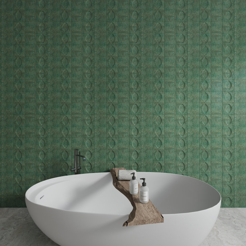 Spanish Tiffany 6" x 6" Matte Ceramic Wall Tile (44 PCS, 10.76 Sq. Ft. /Case), Green