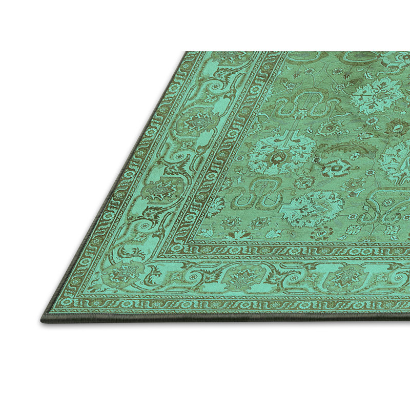 Tapis oriental en laine / polyester tissé à la machine en bleu, Tapis de couloir 2 pi x 5 pi