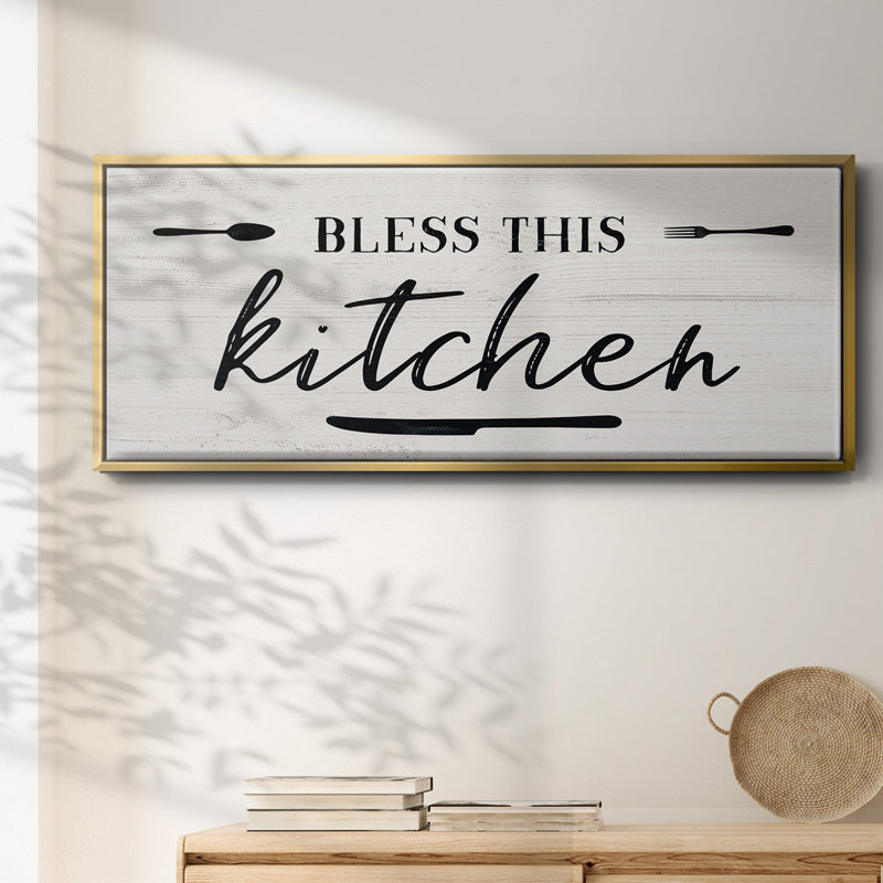 «Bless this Kitchen», toile encadrée, H 24 po x l 60 po