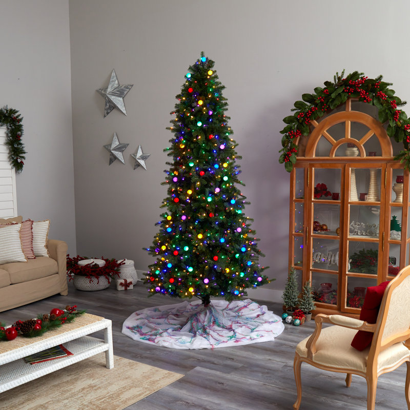 Lighted Artificial Fir Christmas Tree, 8.5' H