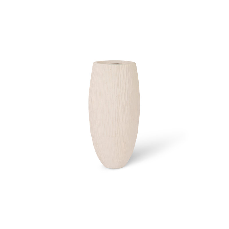 Pot de fleurs en résine Citrana, H 39 po x l 18 po x P 18 po, Blanc