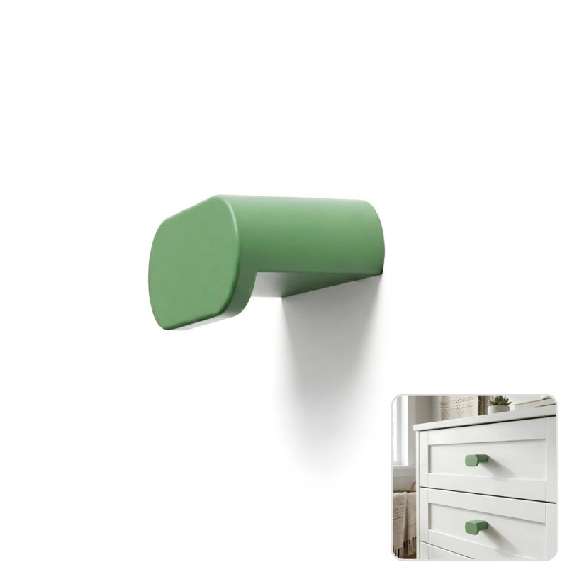 1.75" Oval Knob, Olive (Green)