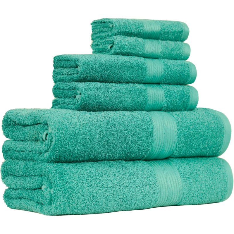6 Piece Oversized Fade Resistant Towel Set Cotton Towels For Bathroom Soft And Absorbent Bath Towelshand Towels And Washcloths Bathroom Towel Set