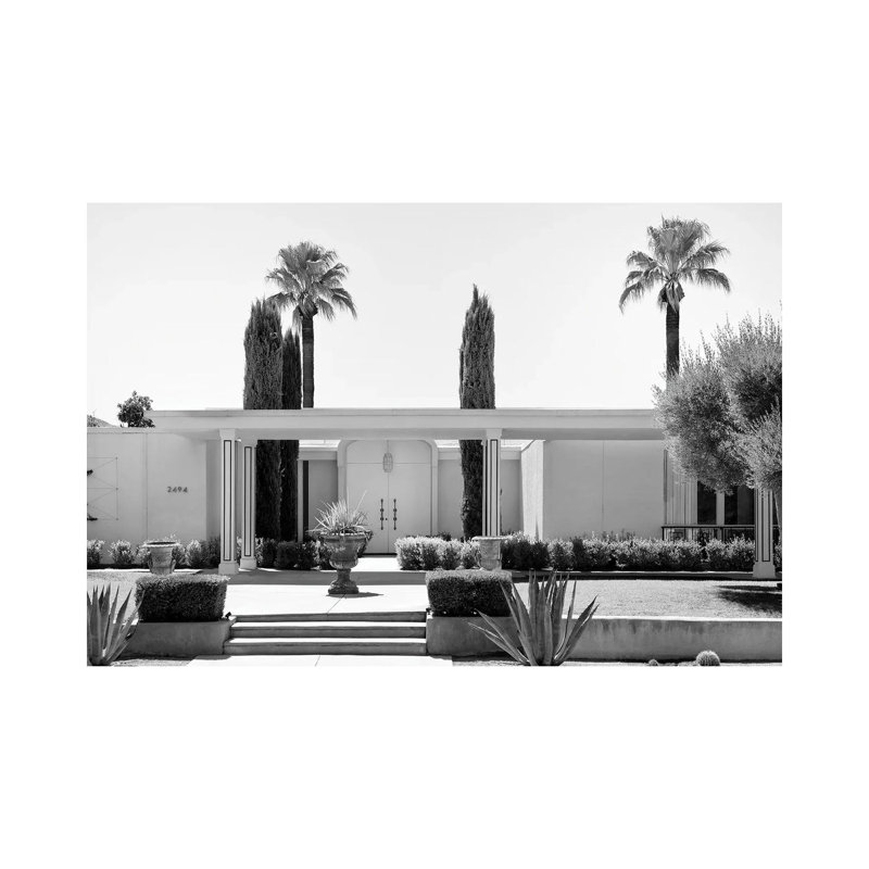 Black California Series - Palm Springs Modern Design III - Wrapped Canvas Print, 20.32 cm H x 30.48 cm W