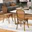 Chaises de salle à manger brun clair (ensemble de 2)
