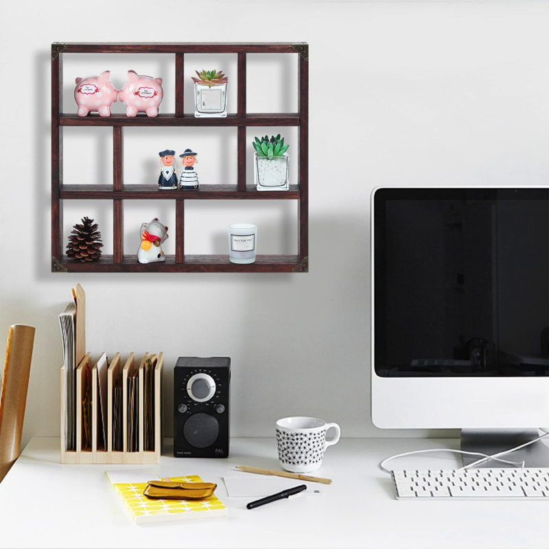Wood Wall Organizer, Brown