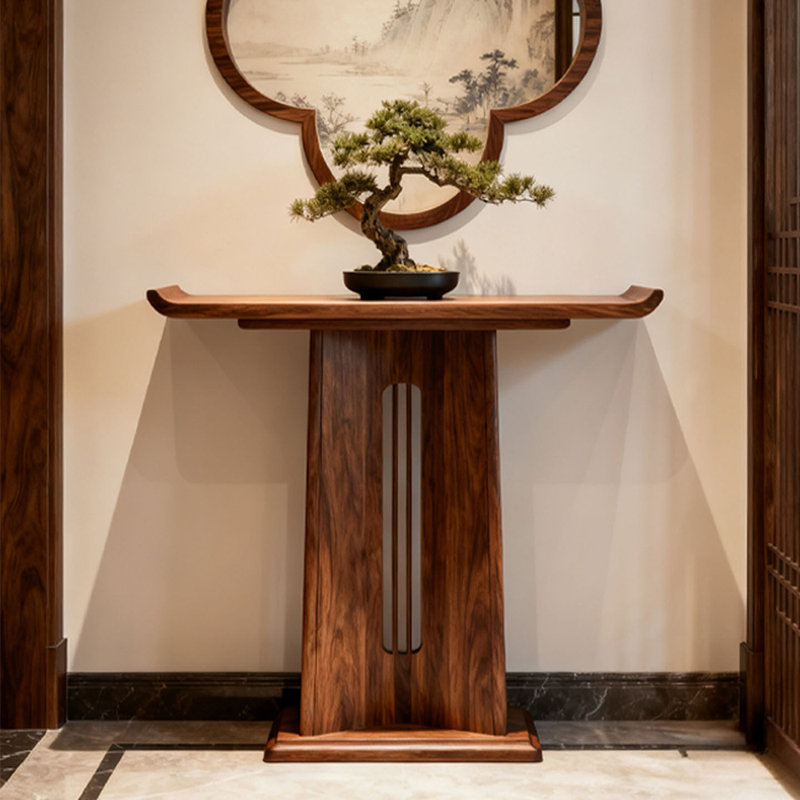 Console simple de style chinois, 35.4" H x 55.1" W x 15" D