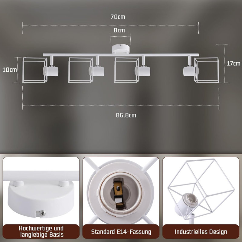 Semi Flush Mount, White