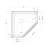 Goodyo 36 in. D x 36 in. W x 3.4 in. H Corner Drain Neo-Angle Shower Base Black, No Drain Kit