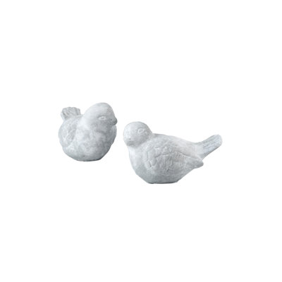 The Holiday AisleÂ® Mini Decorative Bird Statue - Cement Resin Bird Sculpture For Home, Garden, Lawn, Wedding Decor, Vintage Tabletop Figurine, Set Of -  4A7BAA41476F400A8CF06D667A685722