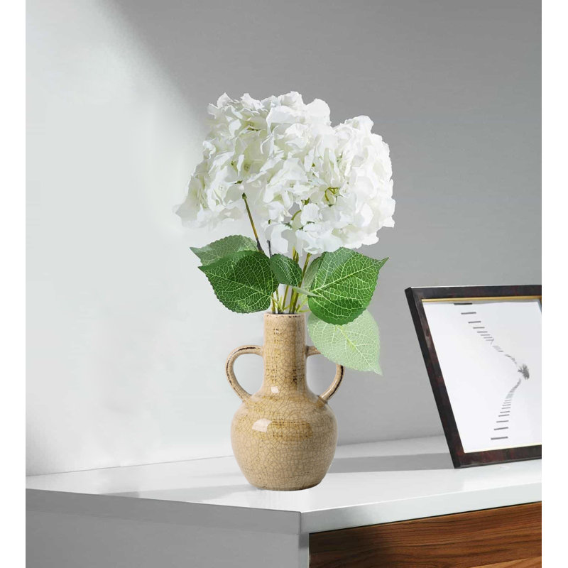 Vases rustiques pour fleurs, vase en céramique, Beige
