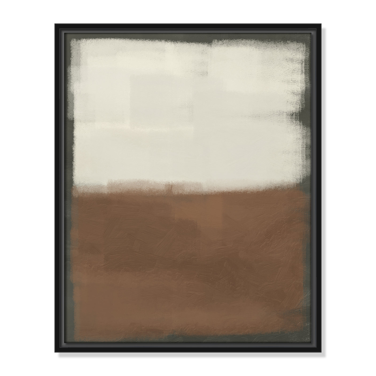 Alabaster Burst 2 - Floater Frame Print on Canvas, Black , 21.5" H x 17.5" W x 2" D