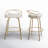 Laurenzio Swivel Upholstered Counter Stool with Metal Frame-89129301-89129300