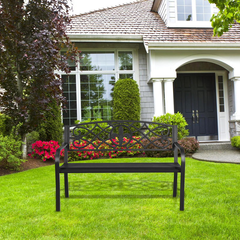 Banc de jardin extérieur en acier