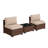 Naveena 2-Person 3-Piece Wicker Seating Group with Glass Top Table -1549840905