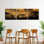 «African Animals Silhouette» par AfroArtistry Studio, reproduction d'art sur toile tendue 3 pièces-972342552