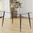Modern Rectangular Glass Dining Table, Suitable For 4-6 People, Equipped With Tempered Glass Tabletop And Black Metal Legs, Writing Desk, Suitable For Kitchen, Dining Room, And Living Room.W1151S00805