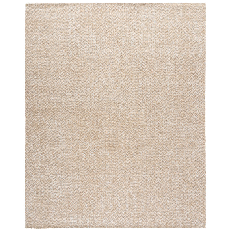 Stellina Hand Tufted Viscose Wool Cotton Chevron Rug, Rectangle 8' x 10'