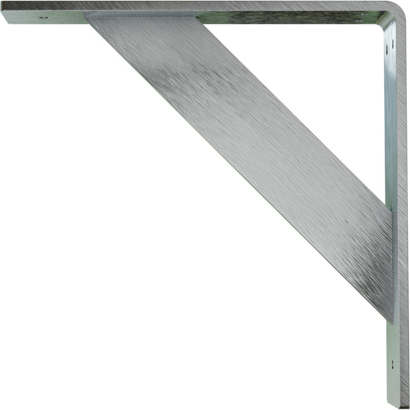 Support en acier traditionnel non fini l 2 po x P 10 po x H 10 po, H 10 po x l 2 po x P 10 po, Acier non fini