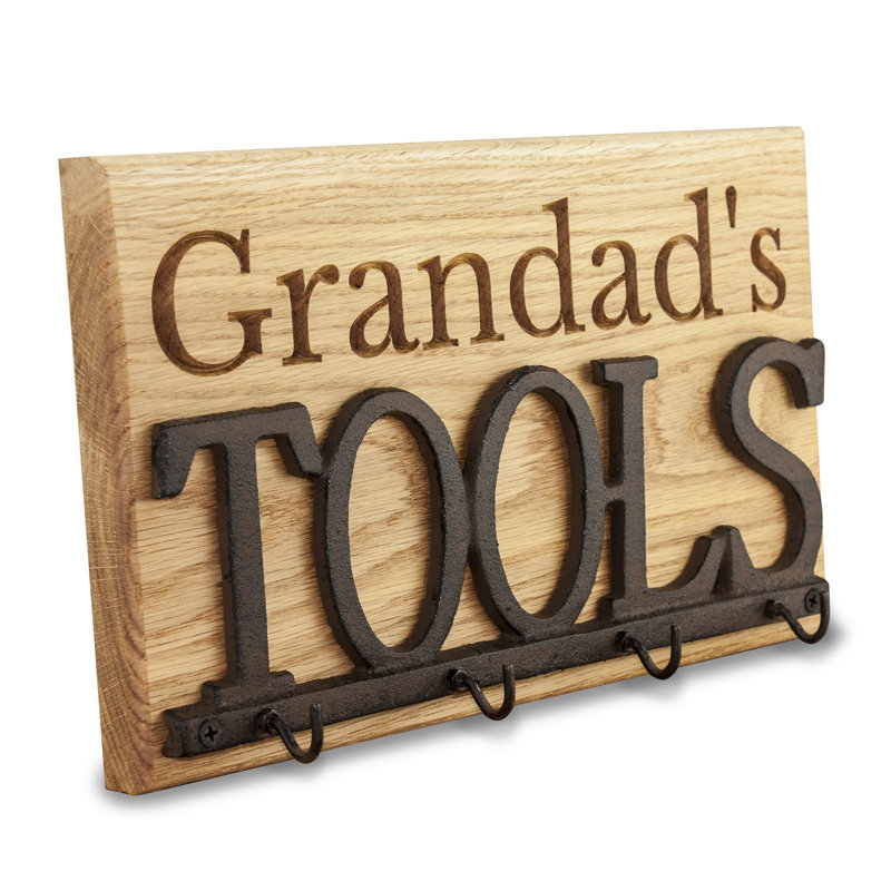 Azaiah Engraved Granddad's Tool Rack
