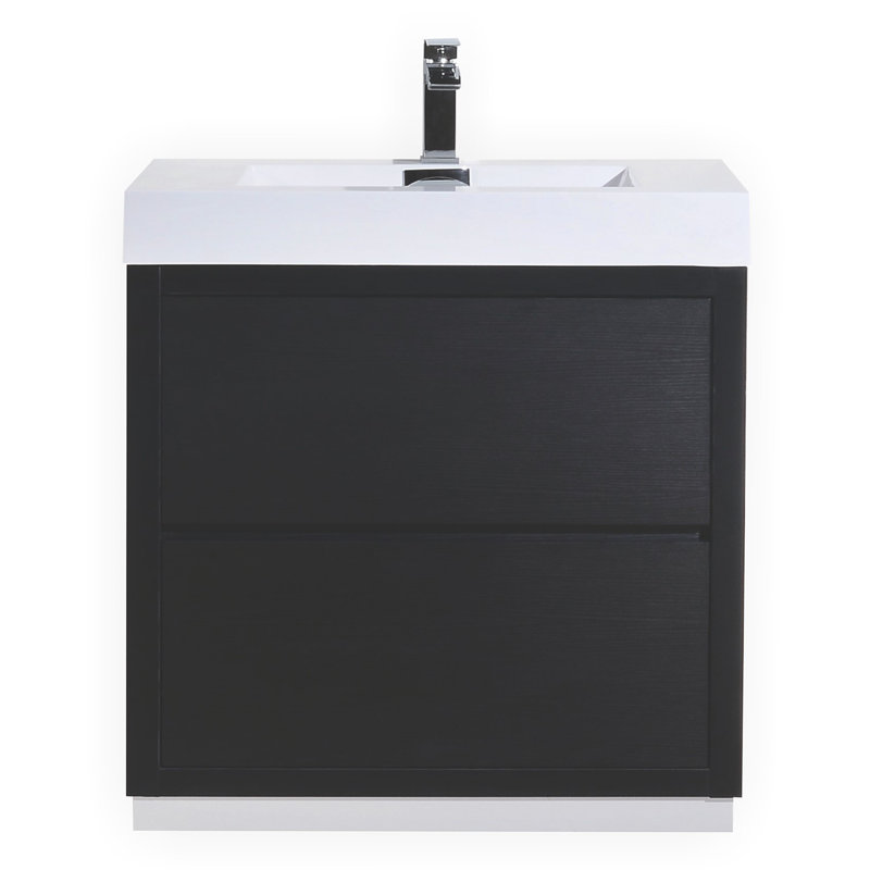 Ensemble de meuble-lavabo simple 30 po Royka, Noir
