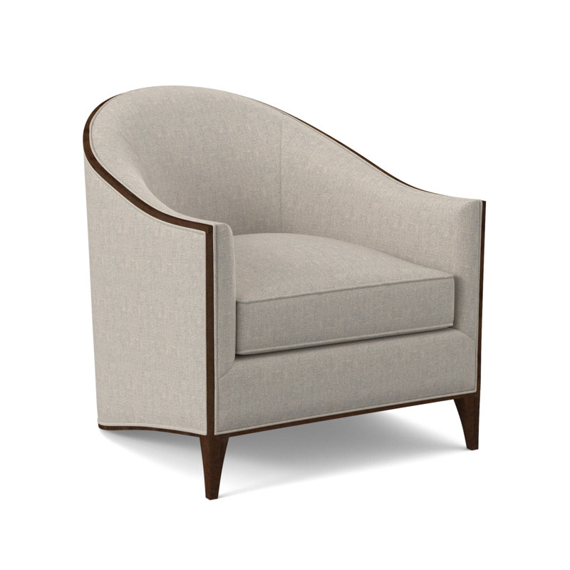 Atelier Barrel Chair, American Walnut, Margaret Uniform Polyester Blend