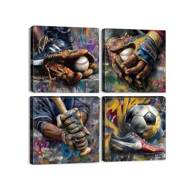 4 Piece Wrapped Canvas Wall Art