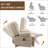 Recliners Power Lift Oversized with 8-Point Massage, Lumbar Heat | Beige Chenille-1323045961